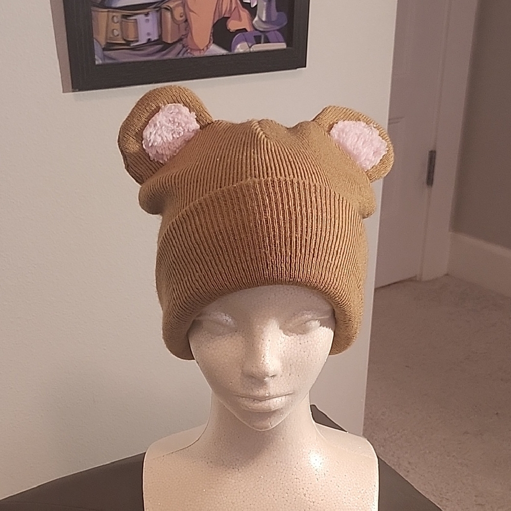 Brown Bear Ear Beanie